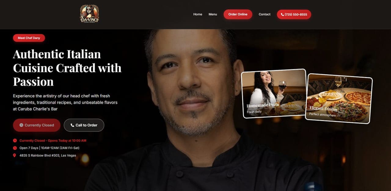 DaVinci Pizza Las Vegas screenshot
